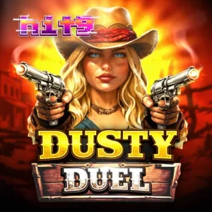 Tampilan visual slot Dusty Duel dengan tema Wild West yang ikonik.